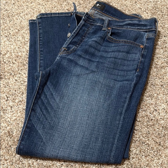 7 For All Mankind Blue Denim Jeans - Picture 1 of 6